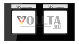 Рамка Jung AC5820BFNASW 2-сторонняя, с полем для этикеток, горизонтальный монтаж, термопластик, A CREATION, черный