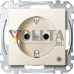 Schneider серия: Merten MEG2354-0444 System M SCHUKO-розетка 16А, c символом холодильник цвет: кремово-белый, тон: матовый