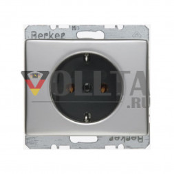 Berker 41140004 Arsys SCHUKO-розетка  16А, без защиты от детей цвет: благородная сталь