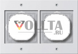 Gira 021266 TX44 рамка двойная, цвет:чисто белый
