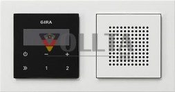 Gira 049572 радиоприемник скрытого монтажа RDS с рамкой E2 Gira E2 белый/чистый белый