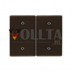 Berker 14350301 Arsys переключатель для жалюзи/кнопка клавиша двойная, клавиша цвет:коричневый, тон:глянец
