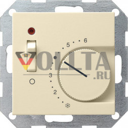 Gira 039301 System55 Регулятор температуры помещения, цвет: кремово-белый, тон:глянец
