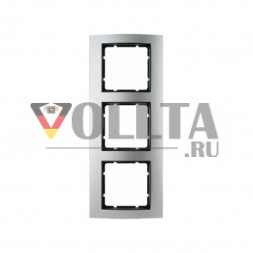 Berker 10133004 B3 рамка,3 группы, цвет: алюминевый