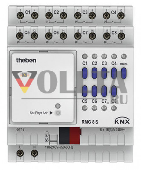 Theben 4930220 переключатель, 8-ой  RMG8S KNX