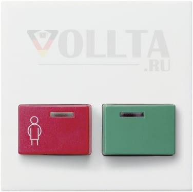 Gira 024427 System55 кнопка вызова/кнопка отключения, крышка, цвет:чисто белый, тон: матовый