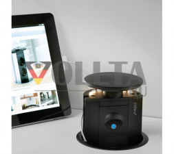 Зарядное устройство EVOline Port 2x USB / Полностью черный / 4 розетки (британского типа)