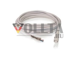 ABB Stotz-Kontakt M12-C61HE, экранированный, кабель 6 м 5x0,34 кабель для суровых условий, без галогенов, 2TLA020056R8000