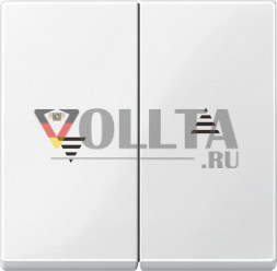 Schneider серия: Merten 432419 System M Кнопка выключатель для рольставней, крышка, цвет:полярная белизна, тон:глянец