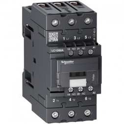Schneider Electric LC1D80AN7 LC1D 3p +1S+1O 37 кВт 80 A 400 В AC3 катушка контактора
