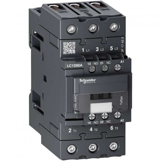 Schneider Electric LC1D80AN7 LC1D 3p +1S+1O 37 кВт 80 A 400 В AC3 катушка контактора
