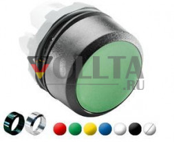 ABB Stotz-Kontakt MP1-7031, кнопочный привод с красной маркировкой, плоский, без фиксации, переднее кольцо черное, 1SFA611100R7031
