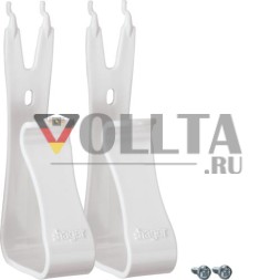 Держатель мультимедийного устройства Hager VZ02MM, белый, пластиковый, из 2 частей