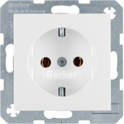 Berker 41438989 Розетка SCHUKO полярная белизна, глянцевая Berker S.1/B.3/B.7