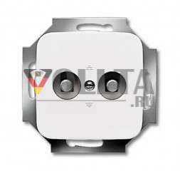 Busch-Jaeger 2095UC-214 Reflex SI, Розетка двойная для выравнивания потенциалов цвет: альпийский белый