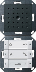 Gira 1280128 System55 Квартирная станция  переговорное устройство, цвет:антрацит