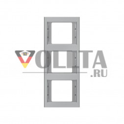 Berker 13337004 K5 рамка,3 группы,  вертикальная, цвет: благородная сталь