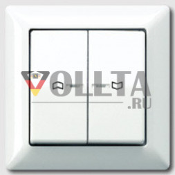 Jung AS590-5KO5P AS500 KNX  двойная кнопка  полная плата цвет: кремово-белый