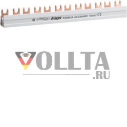 Фазовая шина Hager KDN263A 2-полюсная