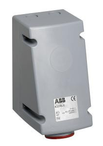 ABB Stotz-Kontakt 432RL6, настенная розетка CEE, 32 A, IP44 6h, 3P+N+E, 346-415 В, 60 Гц, красная, 2CMA168428R1000