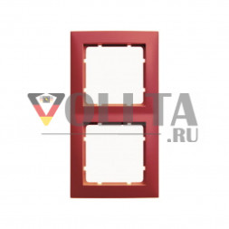 Berker 10128962 S1 рамка двойная,  цвет: красный, тон:глянец