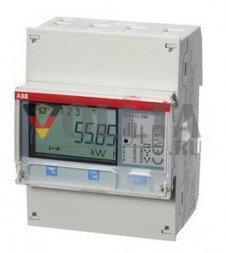 ABB Stotz-Kontakt B23 311-100 , трехфазный счетчик B23 311-100 серебристый, 3 фазы, прямое подключение 65A , 2CMA100168R1000