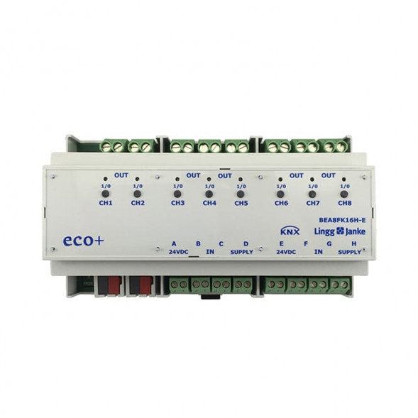 LINGG&amp;JANKE 79241SEC KNX-переключающий актуатор 16 А с бинарными входами | 8-канальный, беспотенциальный, безопасный