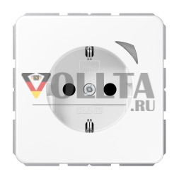 Розетка SCHUKO Jung BTCD1521SEWW, 16 А, 250 В ~, винтовые клеммы, с функциональным дисплеем, встроенная повышенная защита от прикосновений, SAFETY+, дюропласт, серия CD, альпийский белый