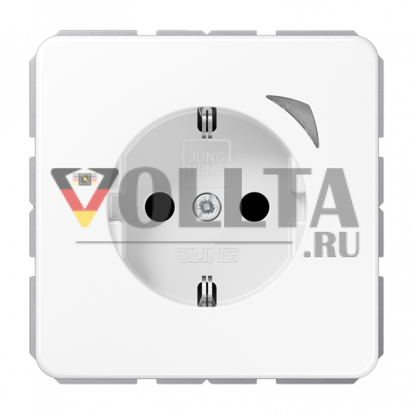 Розетка SCHUKO Jung BTCD1521SEWW, 16 А, 250 В ~, винтовые клеммы, с функциональным дисплеем, встроенная повышенная защита от прикосновений, SAFETY+, дюропласт, серия CD, альпийский белый