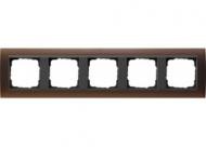 Gira 021513 5-позиционная рамка для антрацита Gira Event Opaque Dark Brown