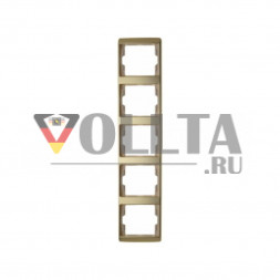 Berker 13540002 Arsys рамка пятерная вертикальная, цвет:золотой