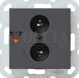 Gira 040228 System55 Stereo-Динамик-розетка  цвет:антрацит