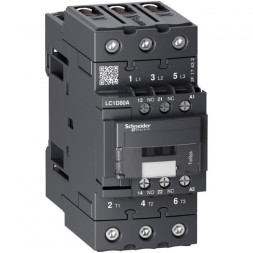 Schneider Electric LC1D80AU7 LC1D 3p +1S+1O 37 кВт 80 A 400 В AC3 катушка контактора