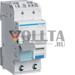 Hager ADS970D УЗО/автоматический выключатель 1P+N 6kA C20A 0.03AA QC&amp;QB