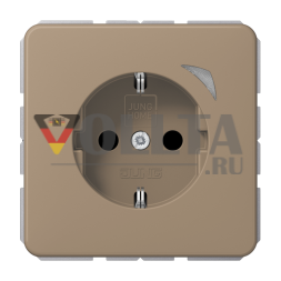 Розетка SCHUKO Jung BTCD1521SGB, 16 А, 250 В ~, винтовые клеммы, с функциональным дисплеем, встроенная повышенная защита от прикосновений, SAFETY+, окрашенная термопластиком, серия CD,