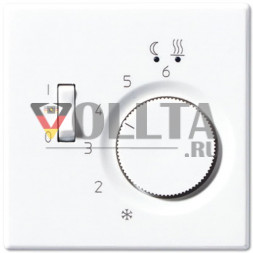 Jung FTRLS231WW LS990 Терморегулятор теплого пола замыкающий контакт 10А, цвет: альпийский белый