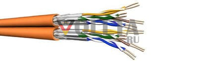 Draka 60013180 UC900HS Сетевой кабель Duplex AWG23 2x 4P S/FTP Cat.7, цвет: оранжевый