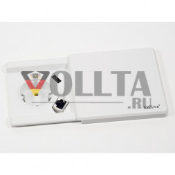 EVOline Square 80 / 1x розетка / 1x USB-зарядное устройство / Белый