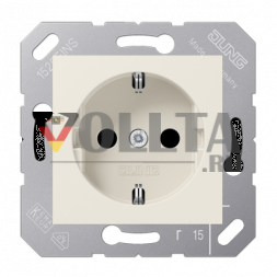 Розетка SCHUKO Jung CD5120BFKI, 16 А 250 В ~, встроенная повышенная защита от прикосновений, SAFETY+, термопластик, 50 x 50 мм, белая