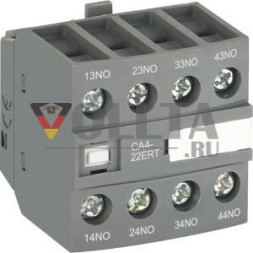 ABB Stotz-Kontakt CA4-22ERT, блок вспомогательных выключателей на передней панели 2НО/2НЗ, соединение с кольцевым кабельным наконечником, 1SBN010142R1022