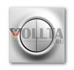 Busch-Jaeger 6545-783 Impuls Клавиша для 2-канального светорегулятора, крышка, цвет:алюминевый
