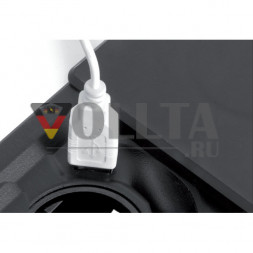 EVOline Square80 / 1x розетка / 1x USB-зарядное устройство / Черный