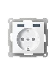 MERTEN MEG2366-0325 с USB-зарядным устройством активный белый System M розетка SCHUKO