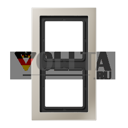 Рамка Jung ESD2982 2-сторонняя, вертикальный и горизонтальный монтаж, LS-DESIGN, нержавеющая сталь