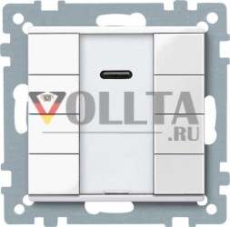 MERTEN 617519 кнопка 4-позиционная плюс полярно-белый глянцевый System M