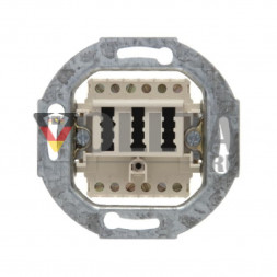 Berker 454402 TAE Телефон Компьютерная розетка, 10W 125V цвет: кремово-белый