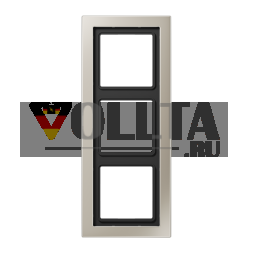 Рама Jung ESD2983 3-х сторонняя, вертикальный и горизонтальный монтаж, LS-DESIGN, нержавеющая сталь