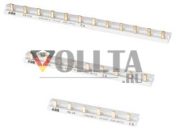 ABB Stotz-Kontakt PS1/12, фазная шина 1Ф.,12Контактов,10мм, 2CDL210001R1012