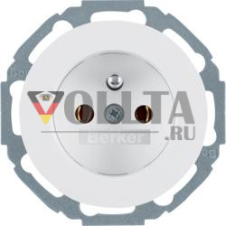 Berker 6768792089 розетка с защитным контактным штифтом полярно-белый, глянцевый серия R.classic