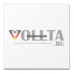 Клавиша Jung A101KO5BFWWM со световодом для однопозиционной кнопки, окрашенная термопластиком, серия A, белоснежно-матовая
